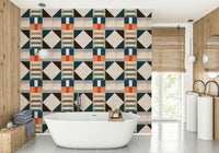 Square tile inspired wall mural

