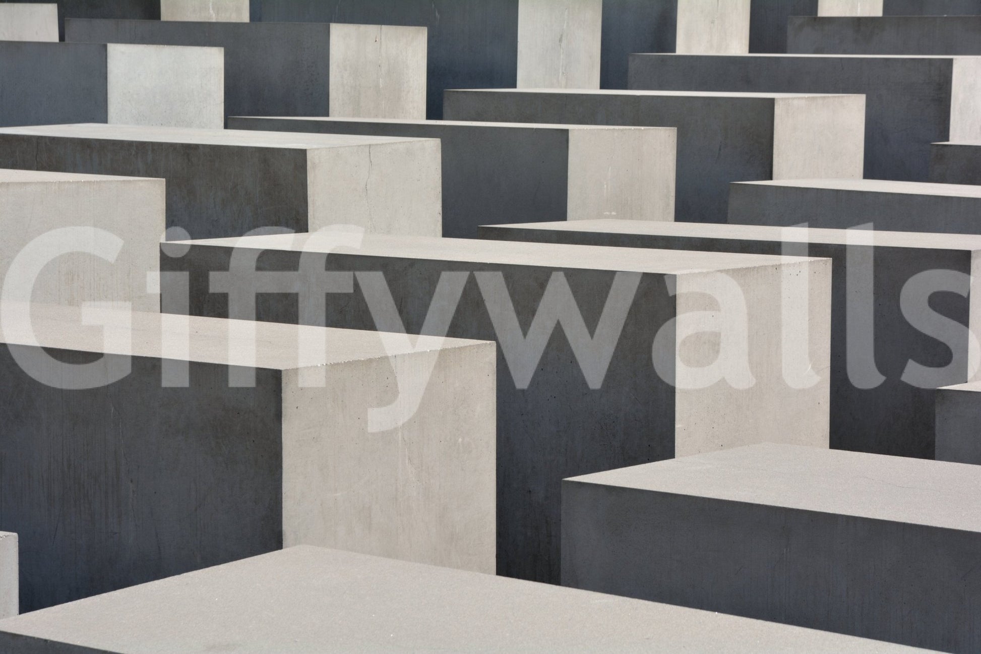 A high-quality minimalist block wall mural for walls.