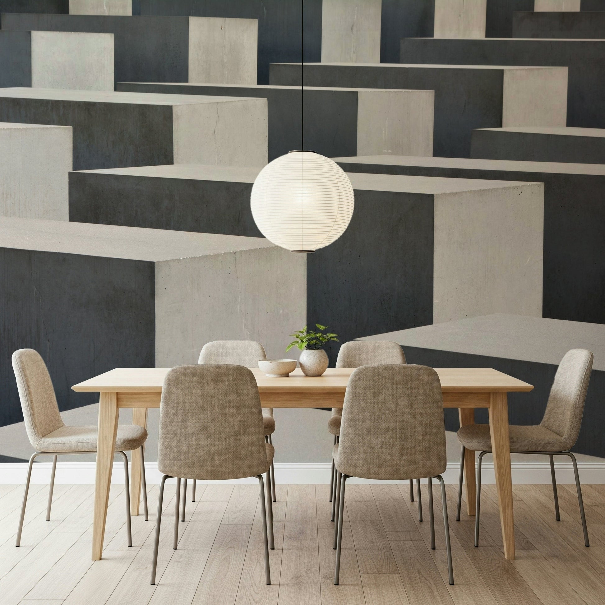 A serene modern pattern wall mural for your decor.