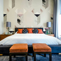 Raw texture mural with modern twist

