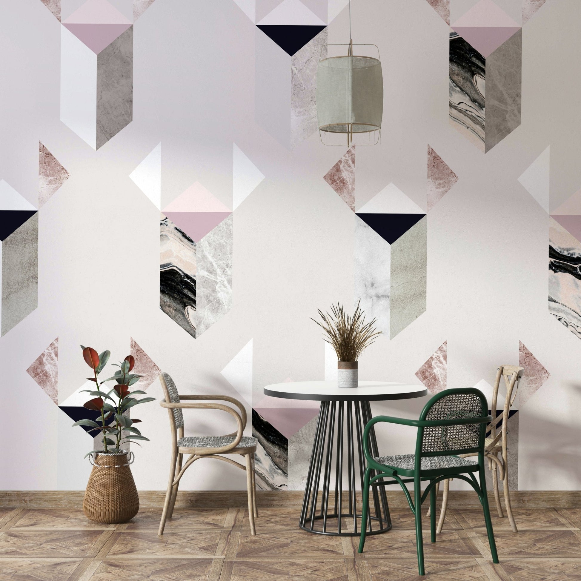 Concrete-inspired mural wallpaper

