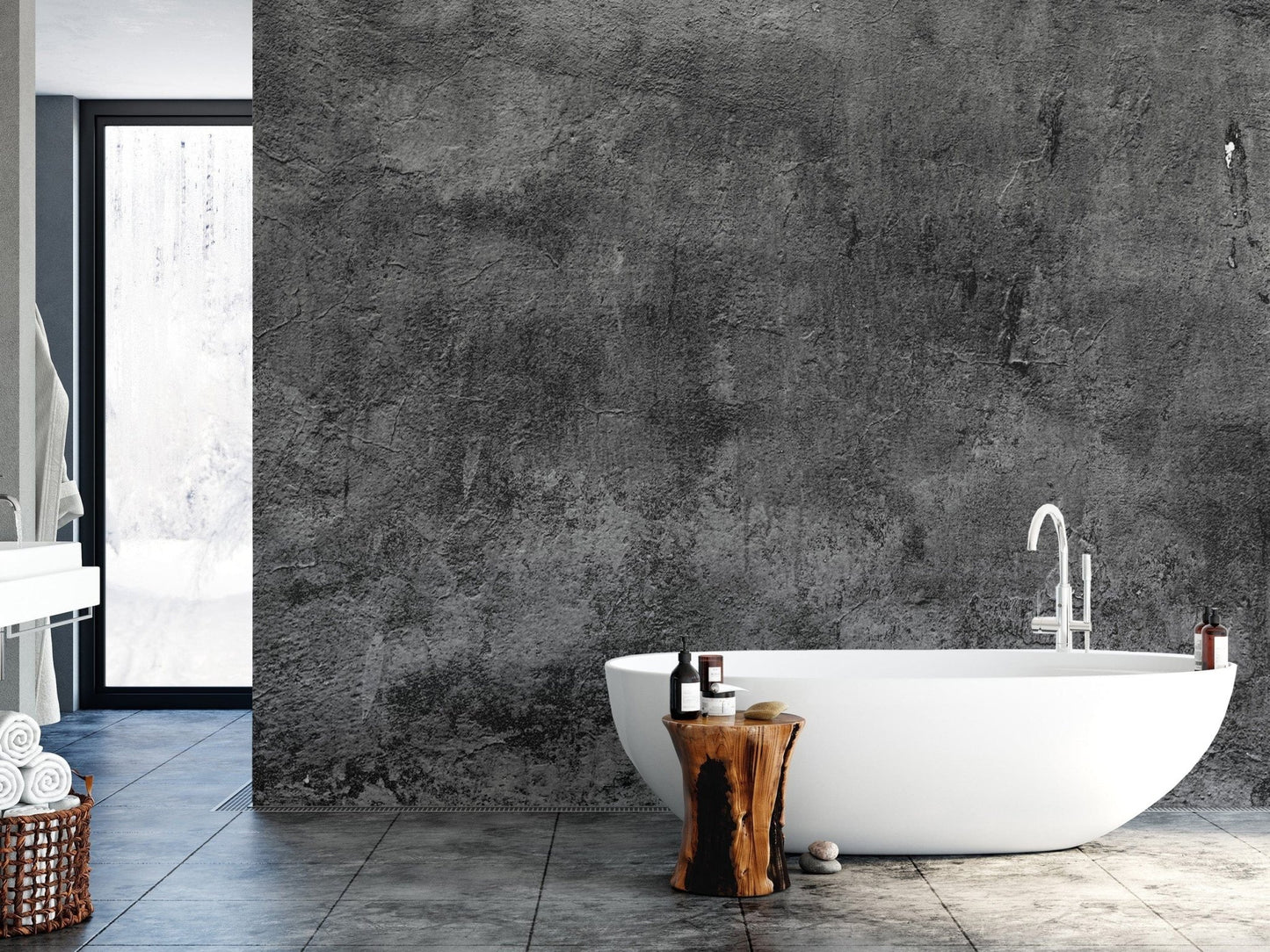 Concrete texture wallpaper mural for edgy, urban decor. concrete-03