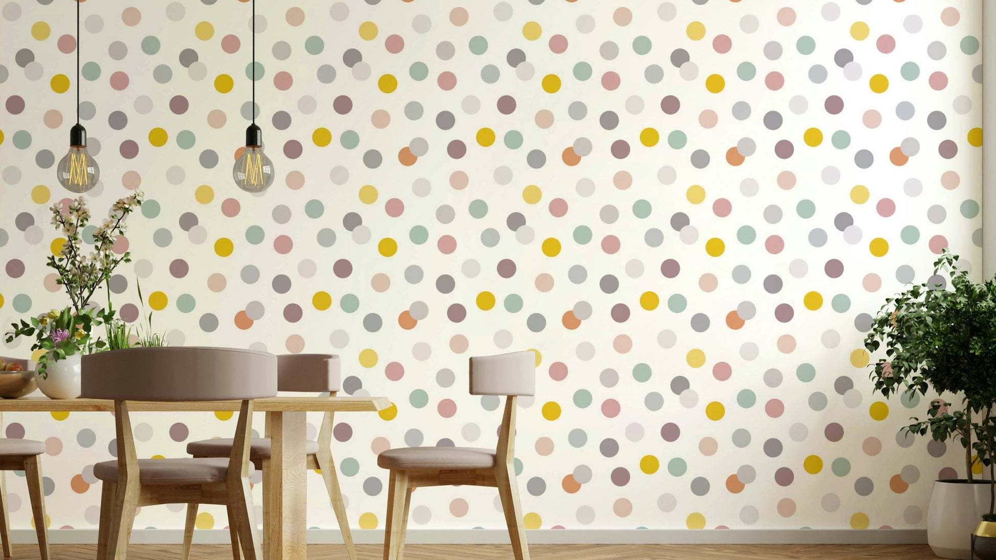 The image shows an artistic impression of a serene dot scene.

