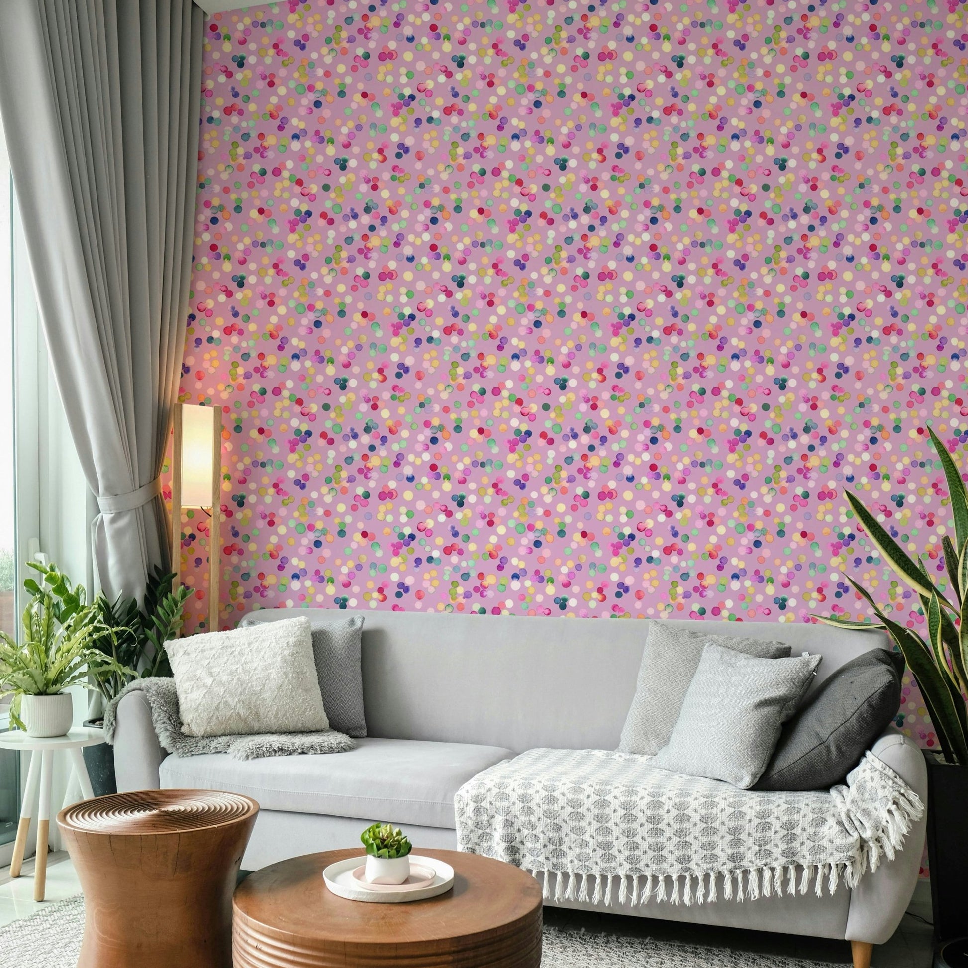 Kids party dot wallpaper

