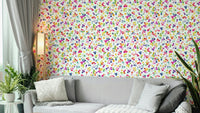 Cheerful spotty wallpaper print


