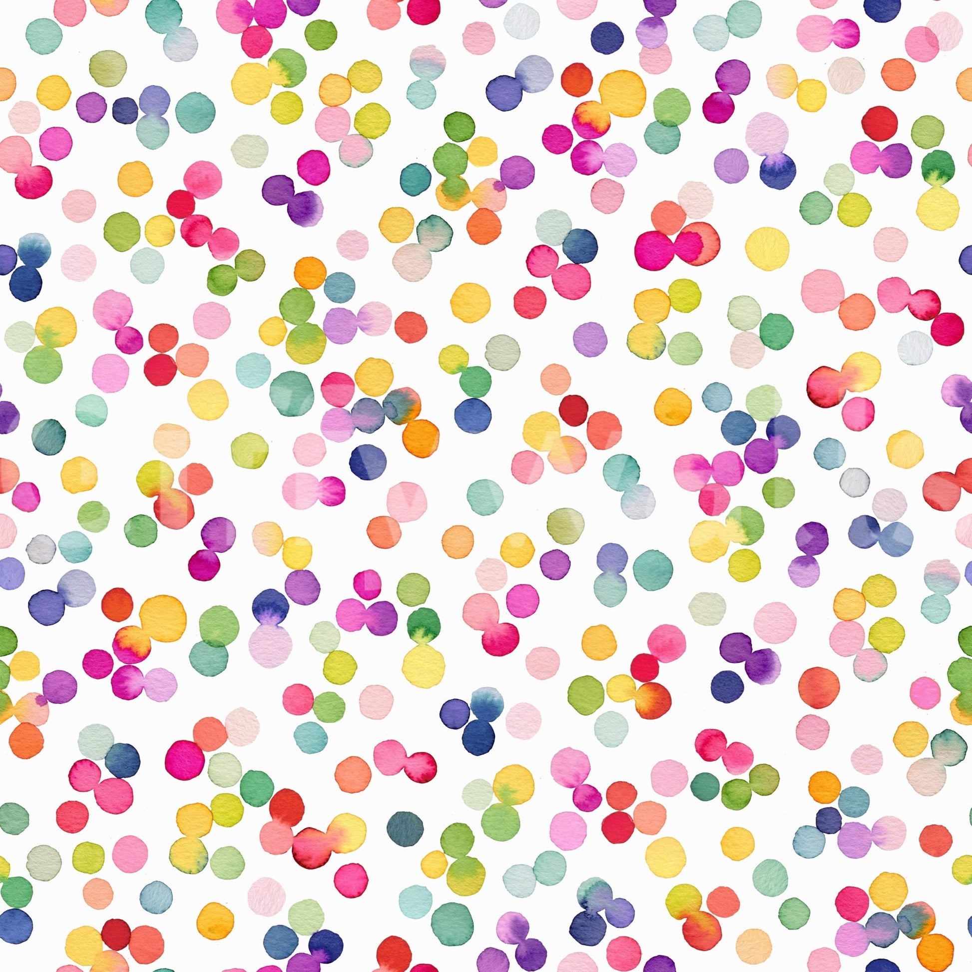 Fun wall mural with dots

