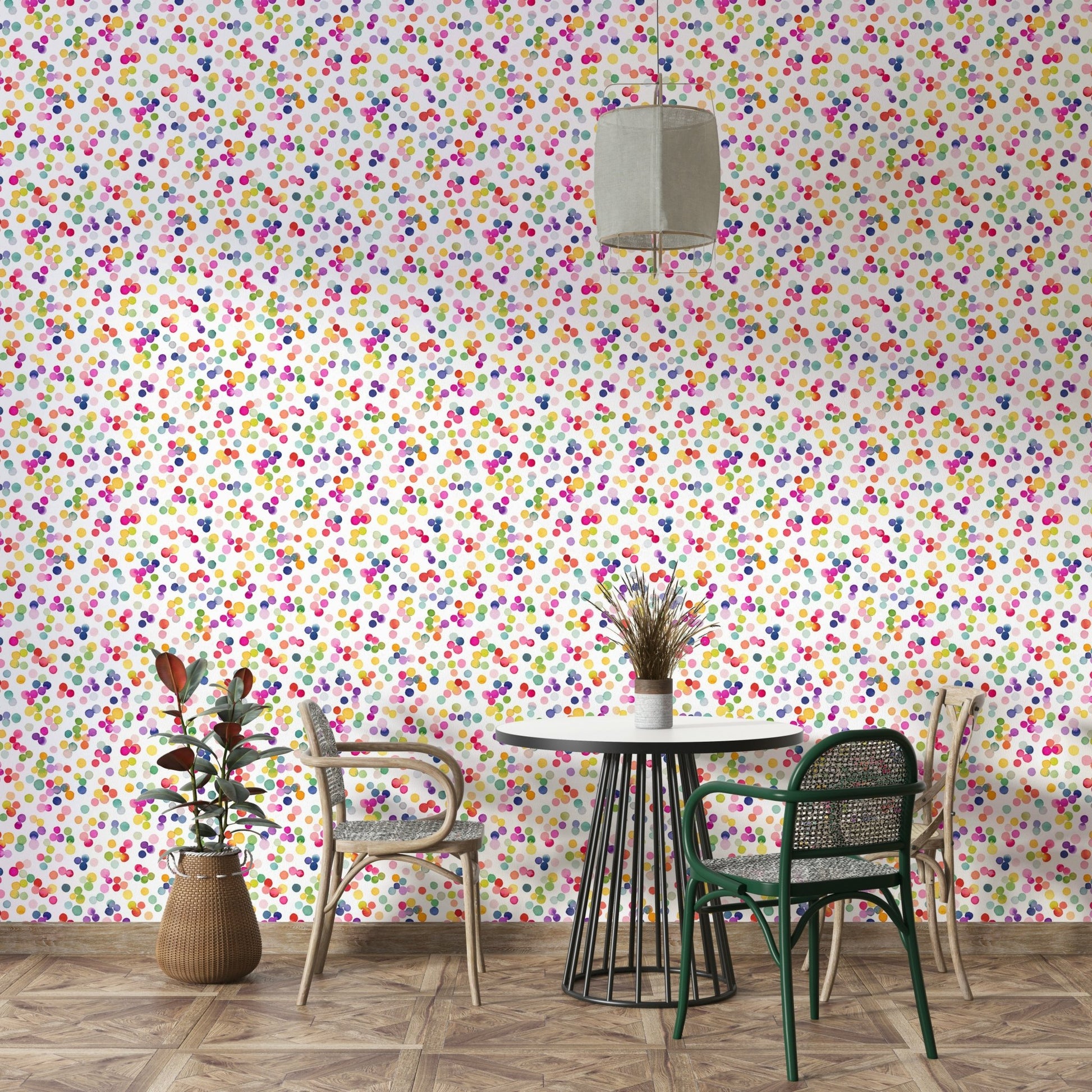 Modern confetti mural design


