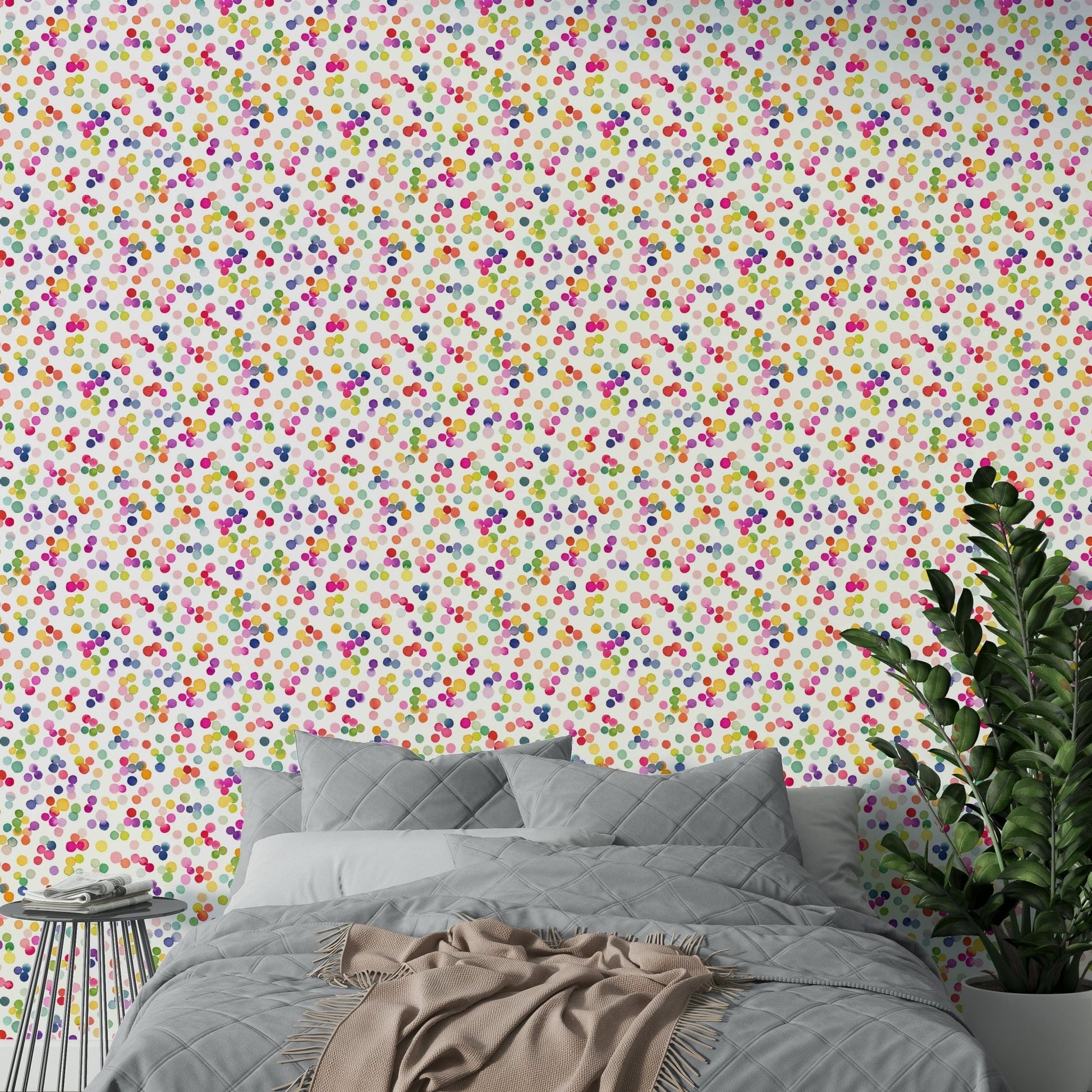 Watercolor dots wallpaper

