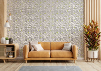 Wall mural with whimsical shapes and colors

