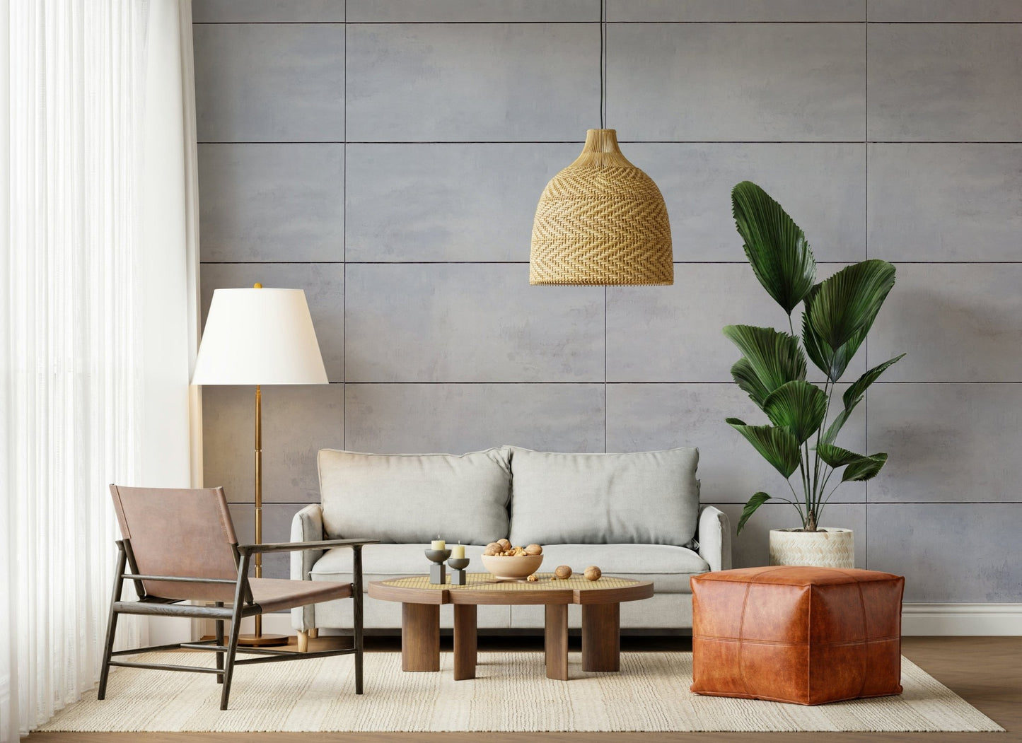 Light grey tones and precise grid lines on the Cool Grey Grid wallpaper for walls.