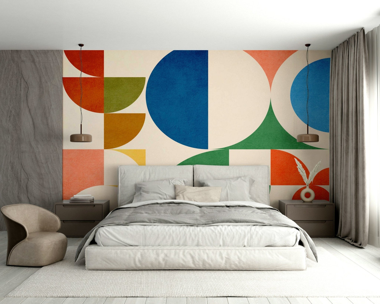 Cityscape of Copenhagen with colorful buildings.

