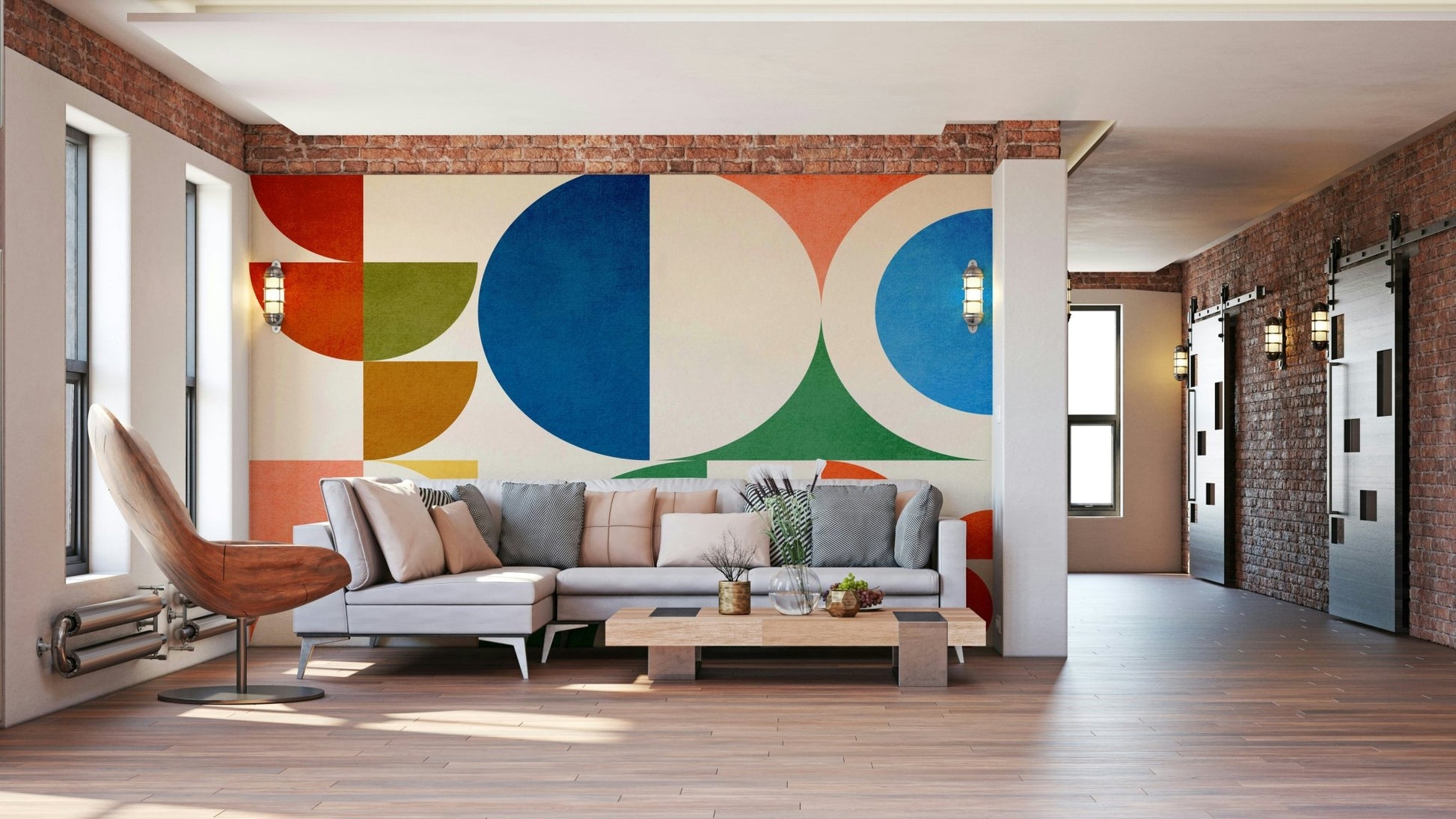 Wall covering inspired by Nordic design.

