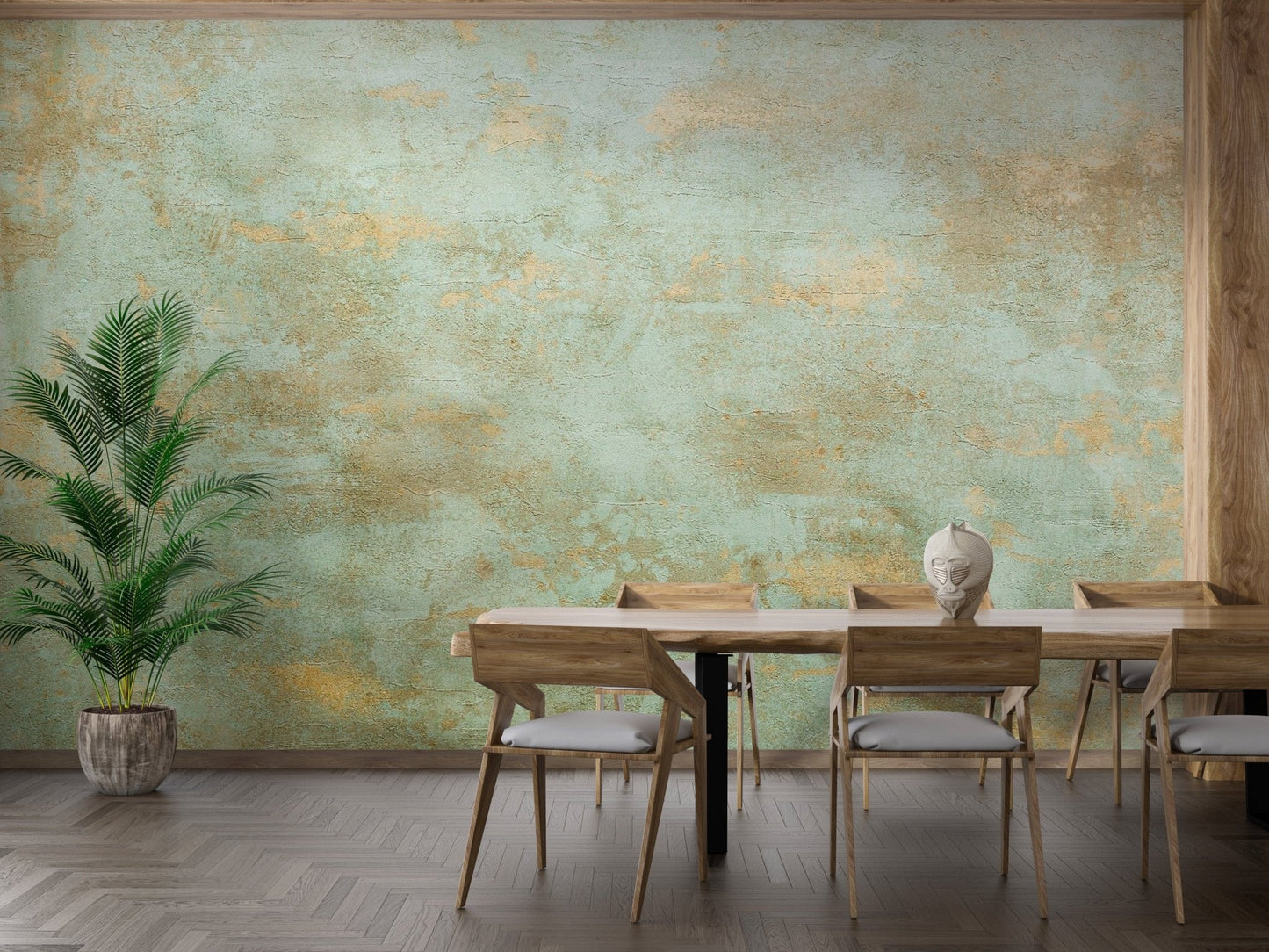 Copper Patina Accent Wallpaper Mural - Giffywalls