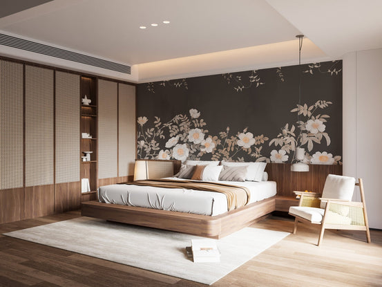 Copper Petal Noir Wall Mural C188