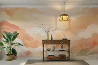 Unique Coral Cloud Wall Art Mural for Interiors

