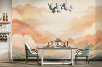 Beautiful Coral Cloud Wall Mural for Home Design

