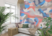 An artistic nature seascape mural for home decor.