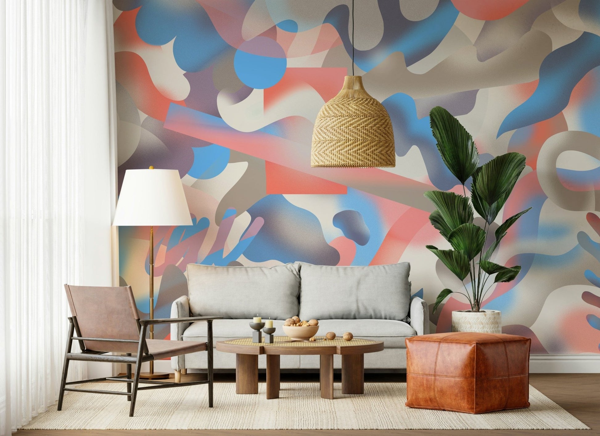 A serene underwater scene wall mural for your decor.