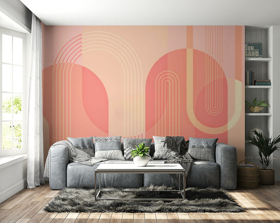 A wall mural of a geometric pattern. GD3596

