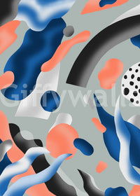 Coral & Indigo Dreams Wall Mural