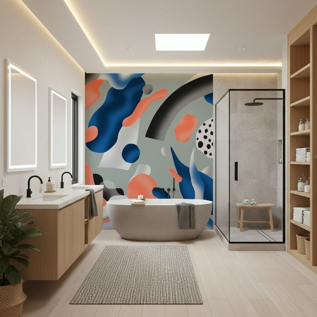 Coral & Indigo Dreams Wall Mural