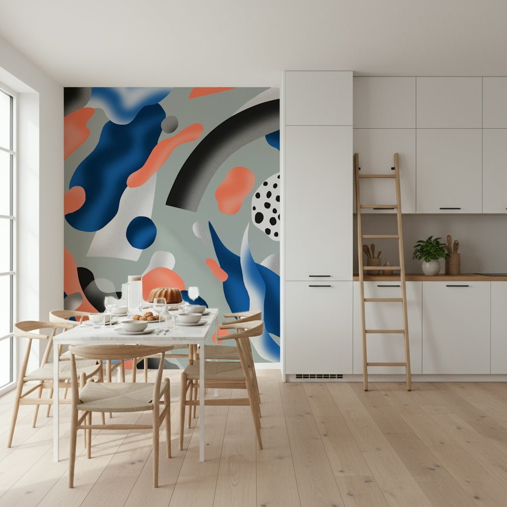 Coral & Indigo Dreams Wall Mural