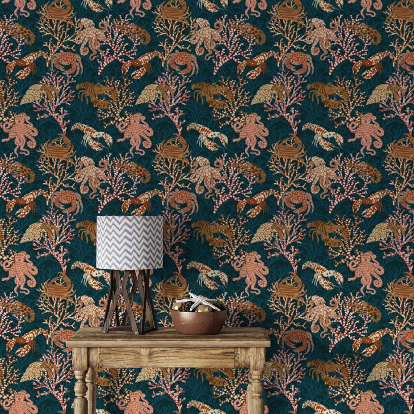 Stunning Coral Kingdom wallpaper mural for coastal elegance.
