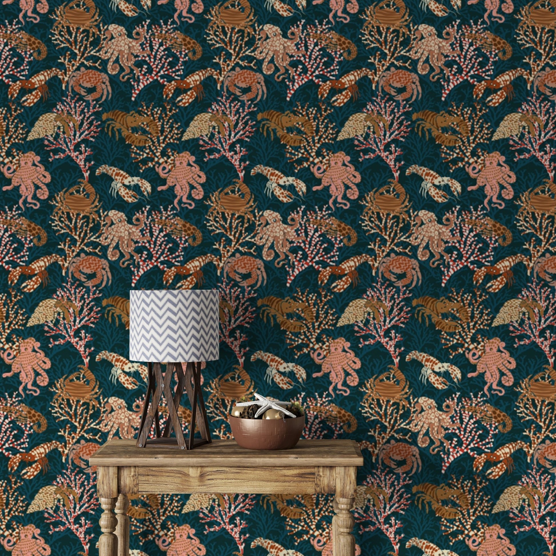 Stunning Coral Kingdom wallpaper mural for coastal elegance.
