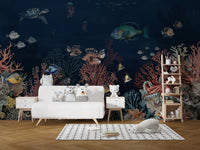 Stunning coral reef wall mural, C177