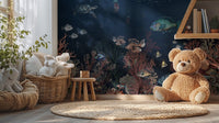 Dynamic coral mural for ocean-inspired decor, C177