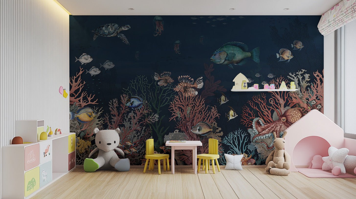 Artistic coral-themed wall art for interiors, C177