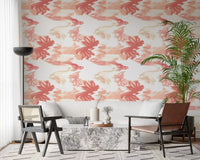 Abstract coral wallpaper design, Coral Mist Flow pattern with smooth layers, GD9262