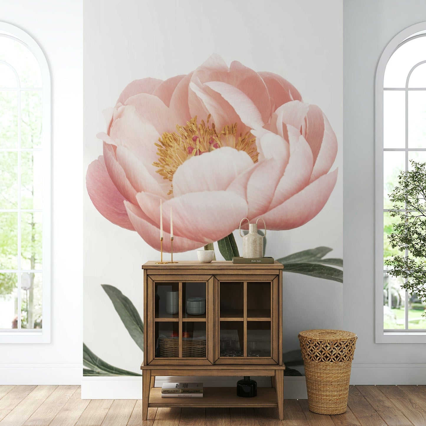 Pastel flower peony wall décor

