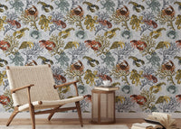 Aquatic Life mural wallpaper with vibrant underwater scenes.
