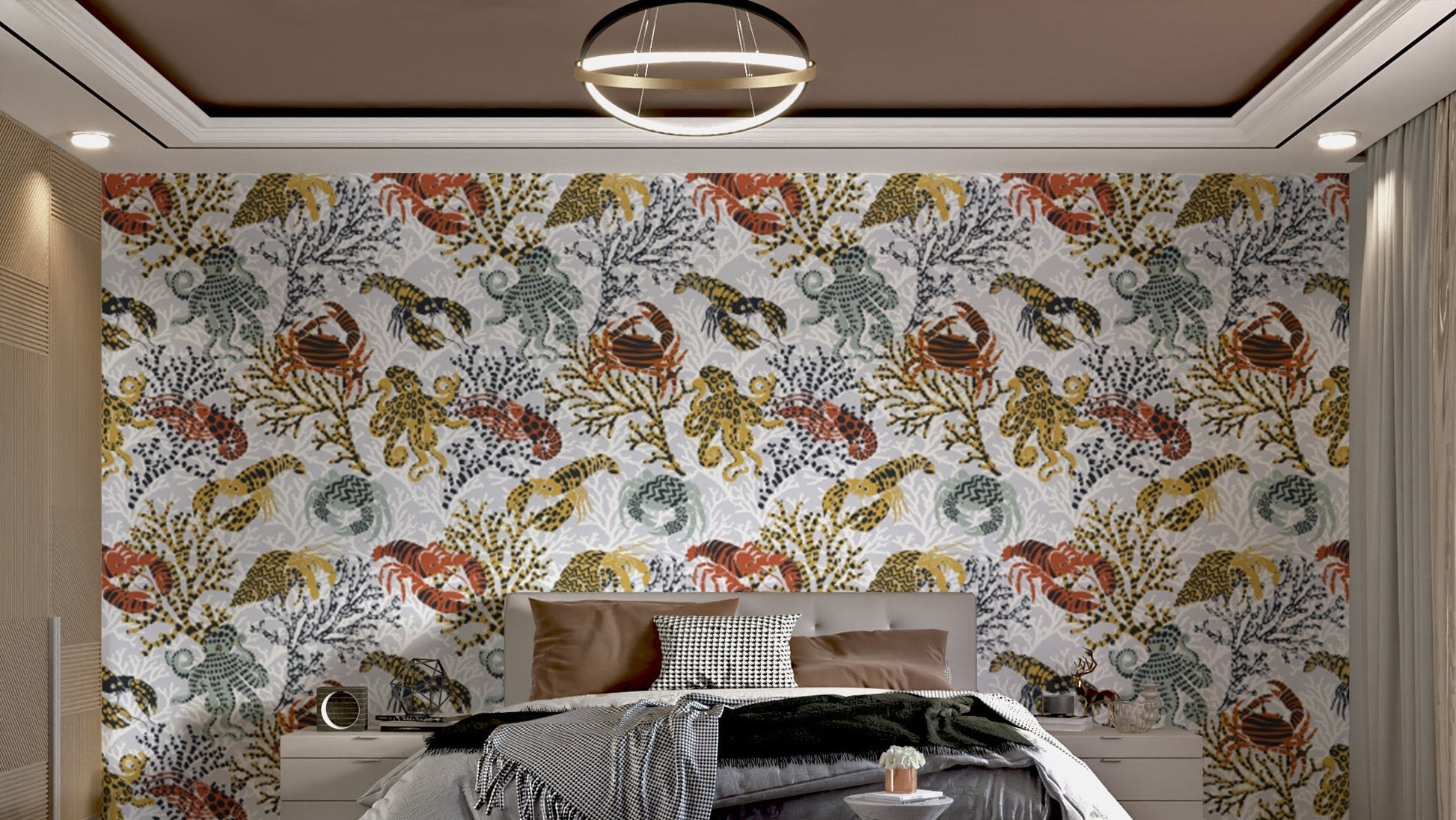 Aquatic Life mural wallpaper showcasing oceanic beauty.
