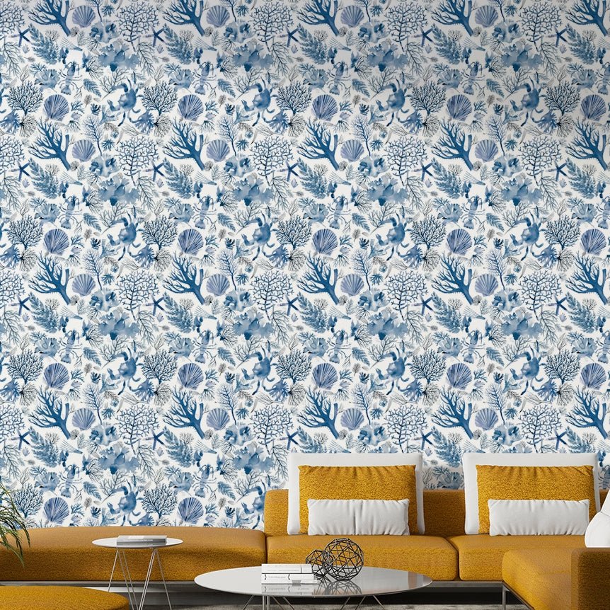 Sea creatures wall pattern

