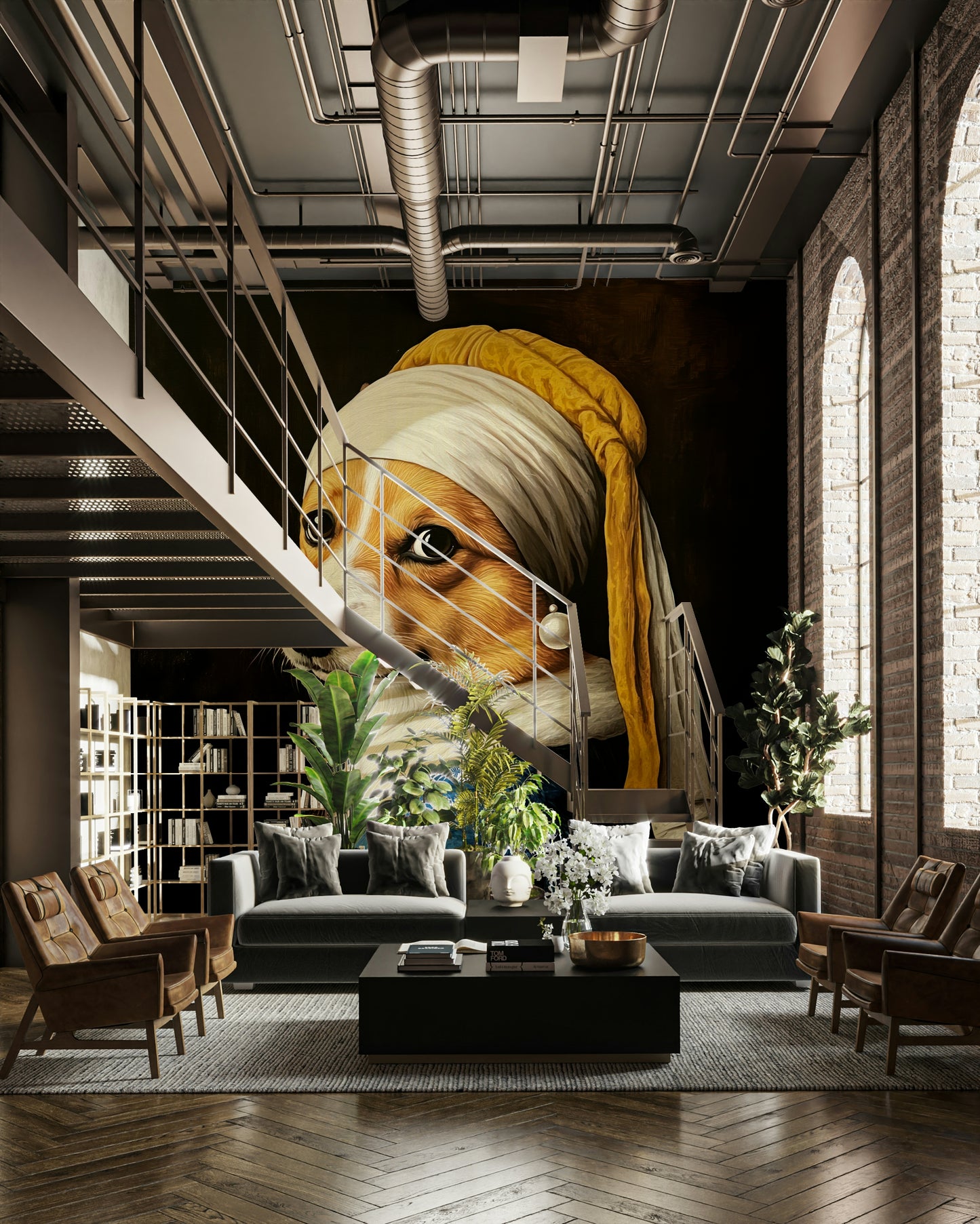 a famous painting with a funny twist

