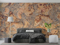 Neutral cork mural for earthy and calming interiors.