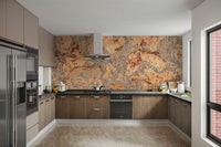 Realistic cork wall mural with natural pattern detail.

