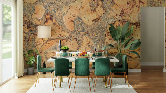 Natural cork texture wall mural in warm earthy tones., GD2056