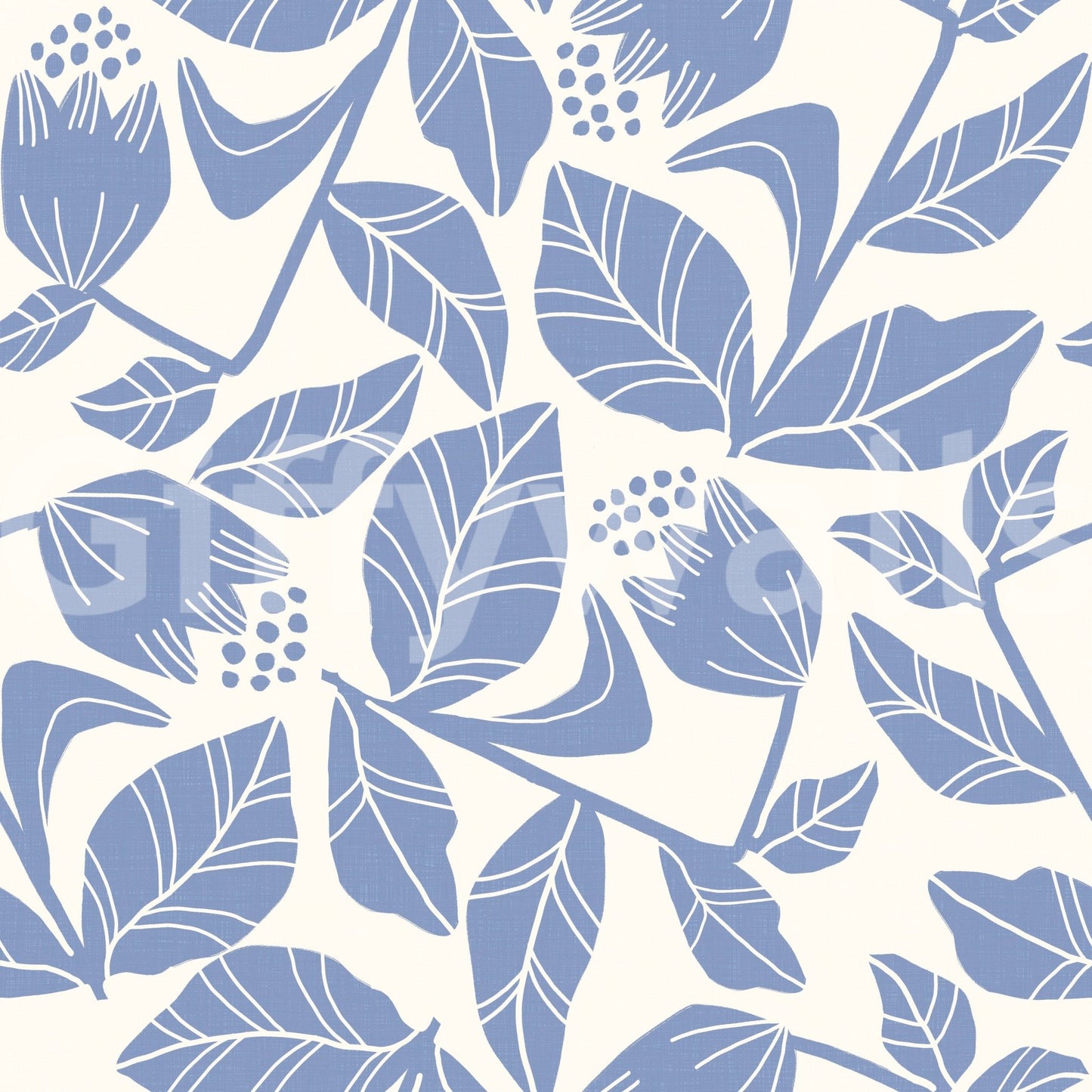 Soft and airy floral wallpaper look

