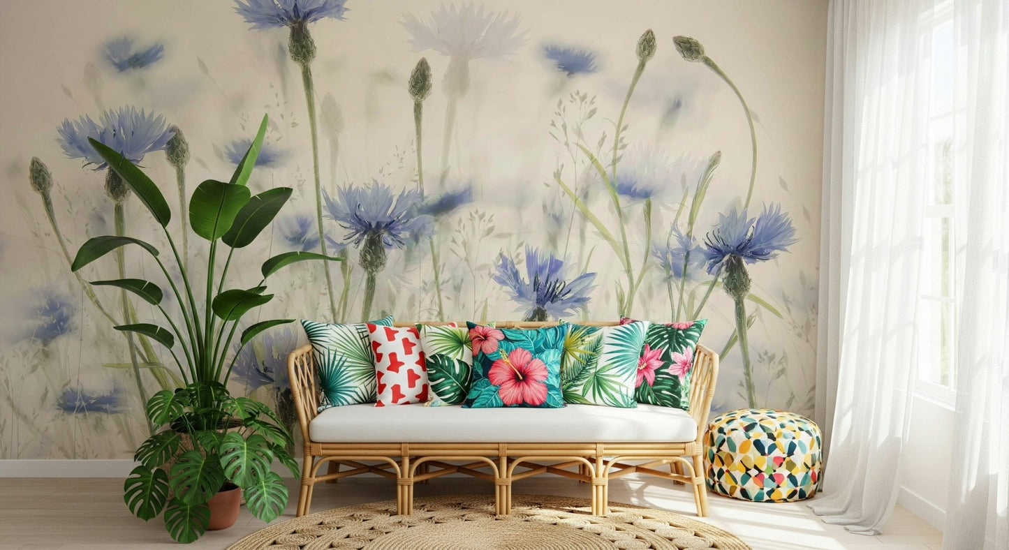 A sample shot of the Cornflower Meadow mural.