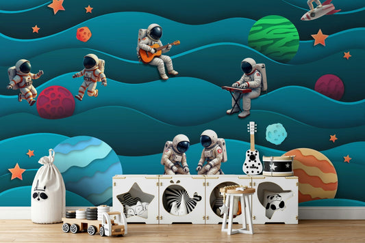 Mural wallpaper of the Cosmic Crew Space Jam

