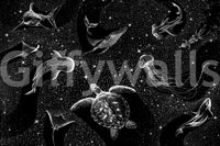 A high-quality minimalist nebula wall mural for walls.