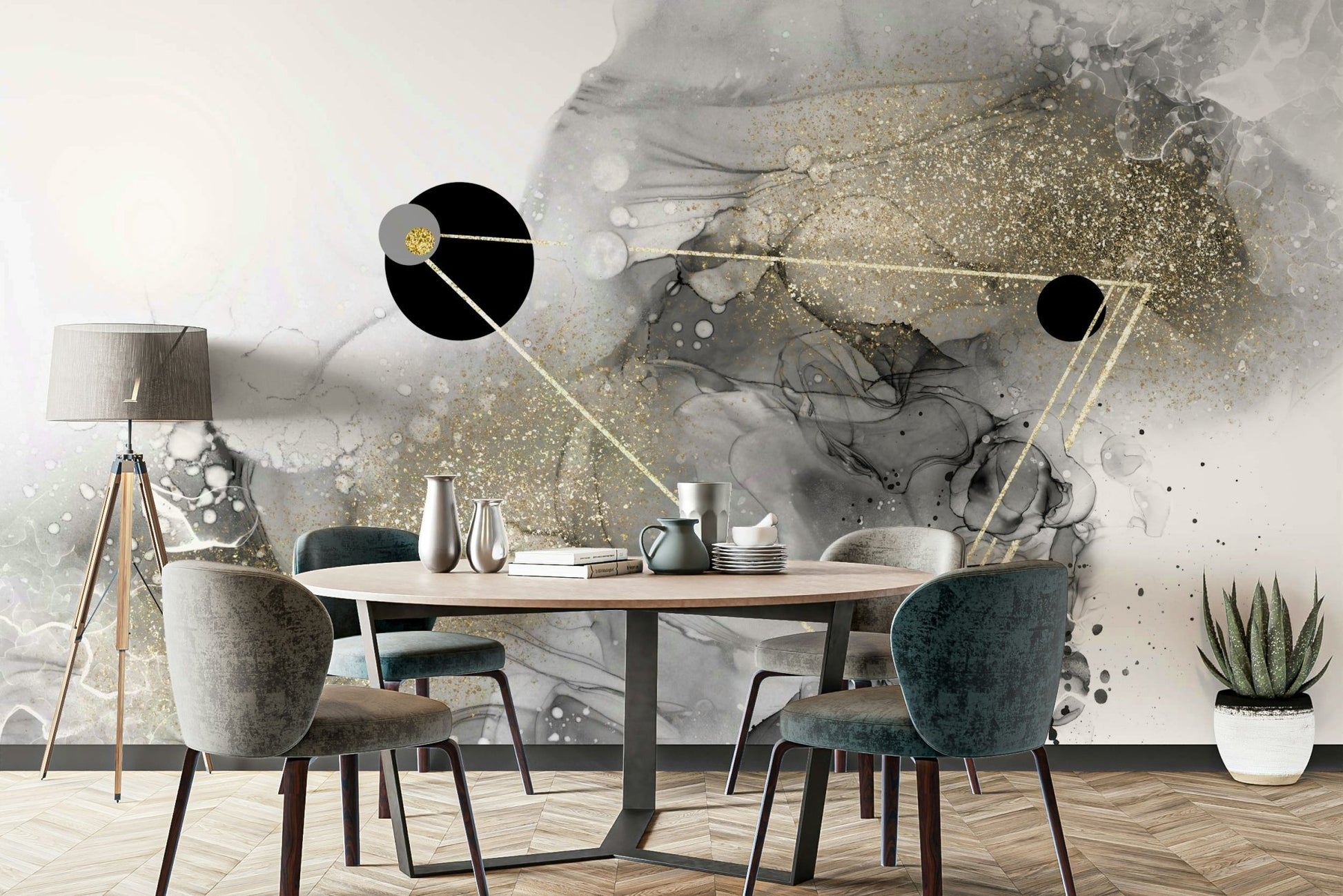 Stunning Cosmic Dust Wall Mural – Deep space ambiance.


