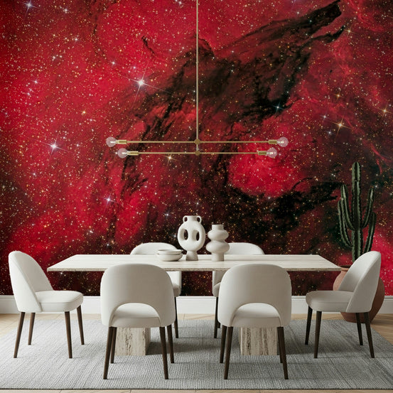 A contemplative intense light wallpaper mural for a feature wall., GD5782