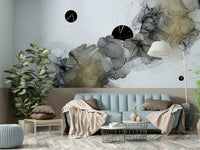 Swirling cosmic tones in a mesmerizing wall mural.


