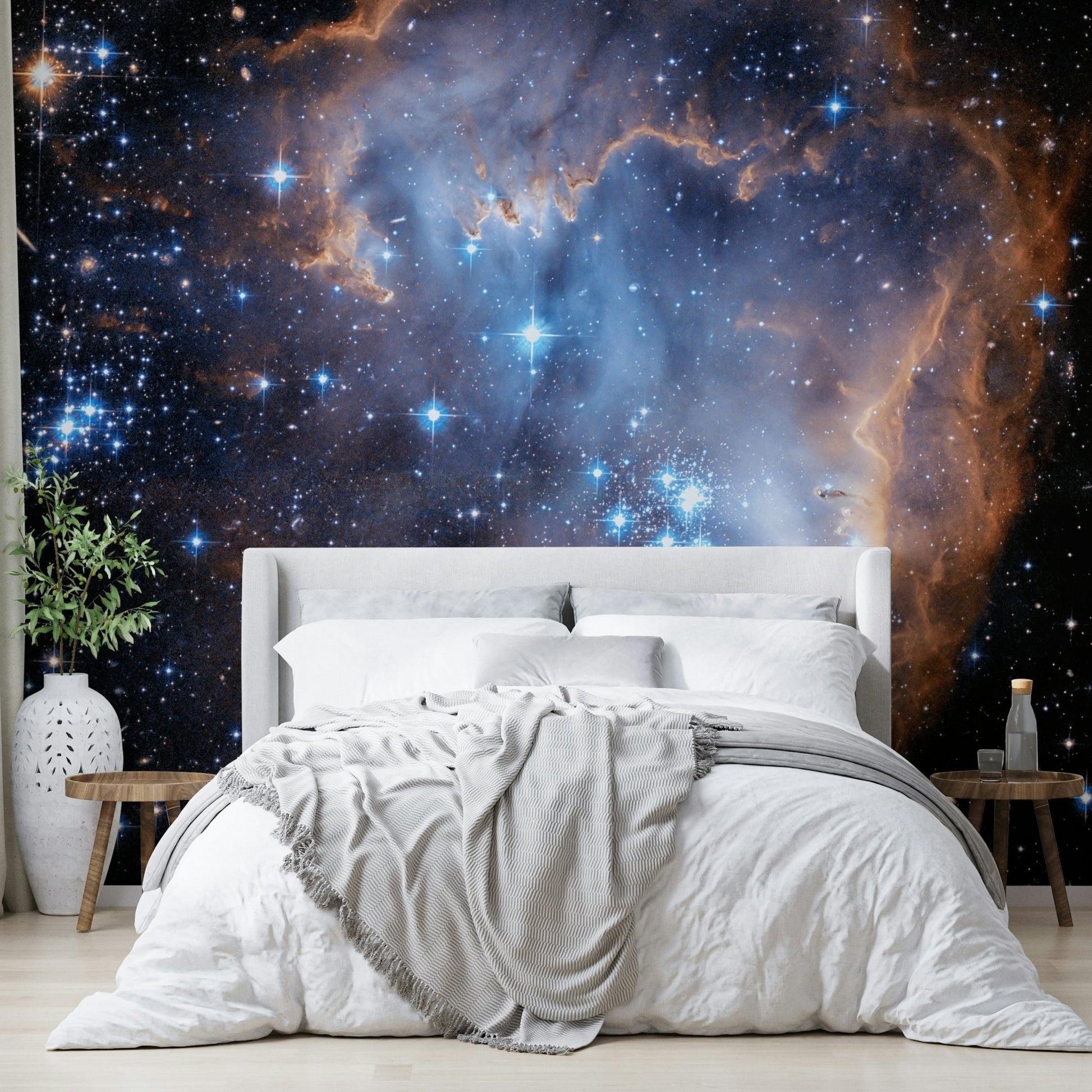 The light from the stars makes the gas clouds glow. GD3704

