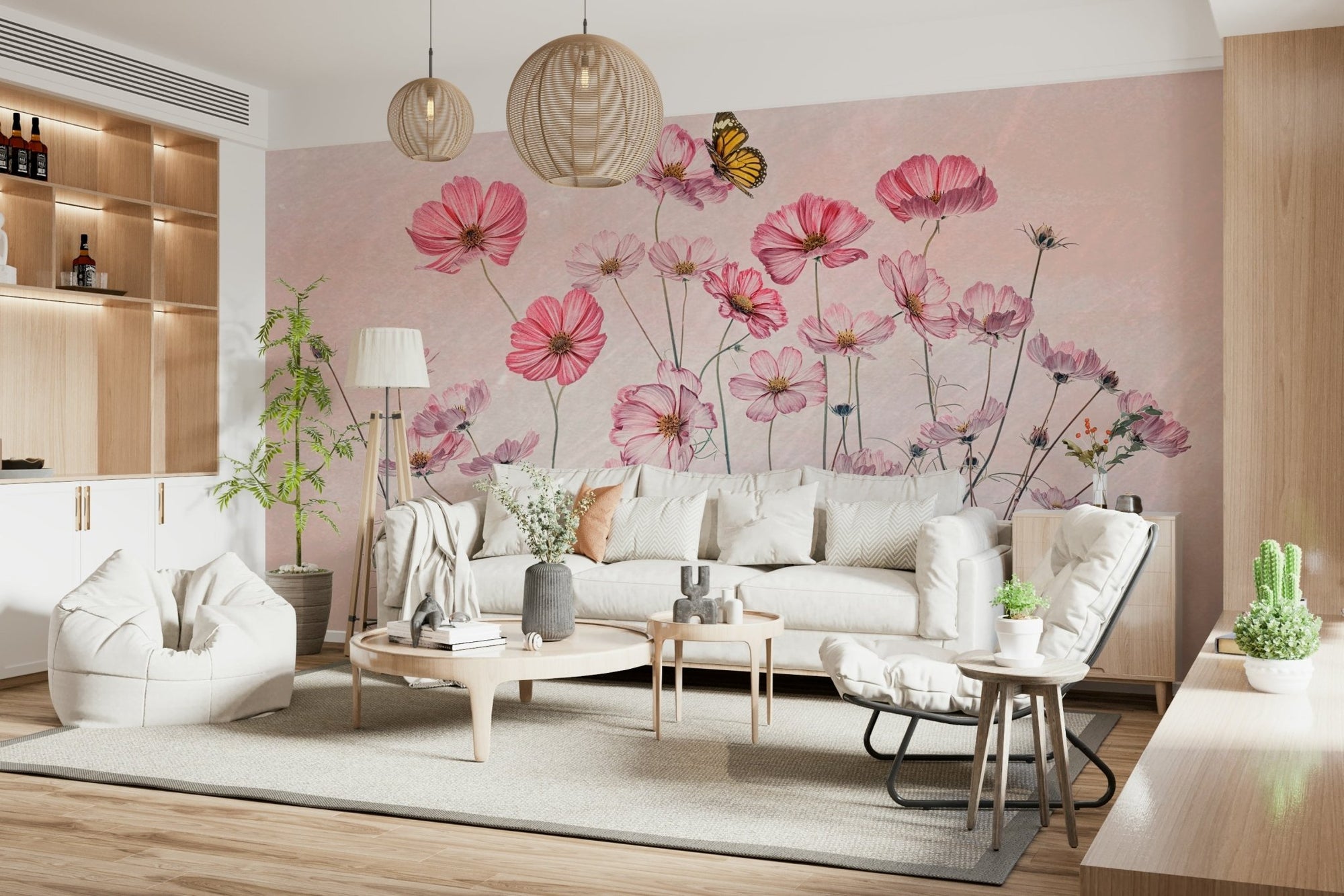 A beautiful dark space wallpaper mural with stars and nebula., GD5260