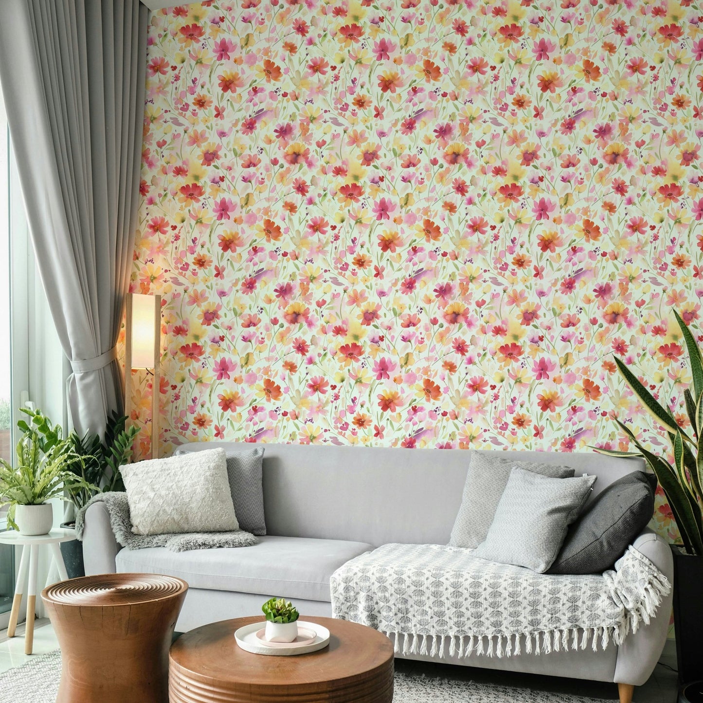 Nature-inspired wall mural

